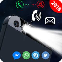 Flash on call and sms: Flashlight alert on call