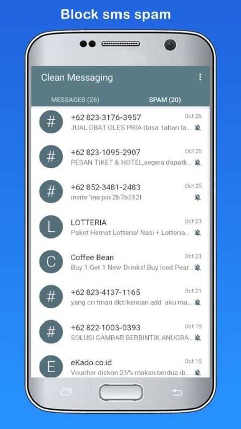 Clean Messaging Lite : SMS Spam Blocker screenshot 2