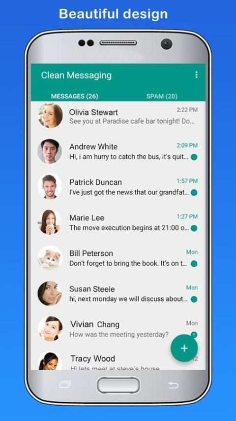 Clean Messaging Lite : SMS Spam Blocker screenshot 1