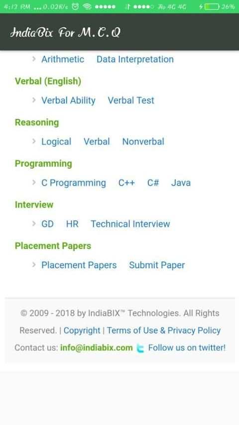 INDIABIX FOR MCQ screenshot 1