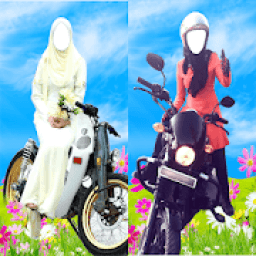ikon Hijab Girl Bike Photo Suit