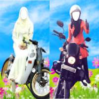 Hijab Girl Bike Photo Suit