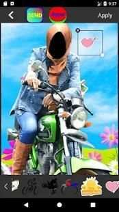 Hijab Girl Bike Photo Suit screenshot 1