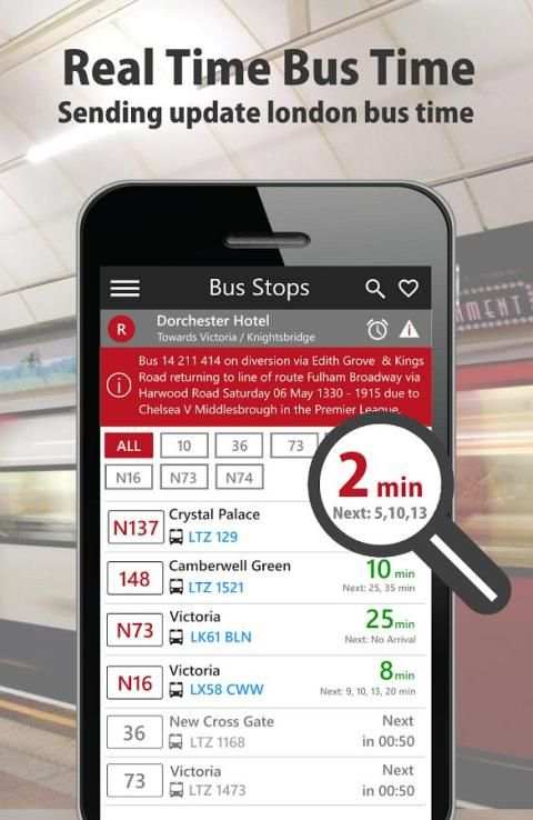 London Bus Time, Tube, Rail, Train, Map, Alert screenshot 6