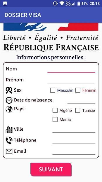 DOSSIER VISA screenshot 1