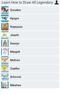 Learn How to Draw All Legendary Pokemon 9 تصوير الشاشة