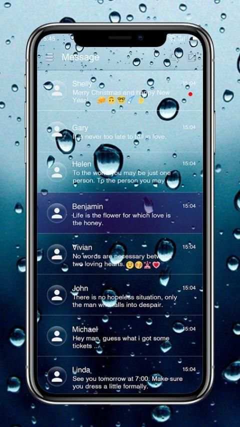 Water Screen - One Sms screenshot 8