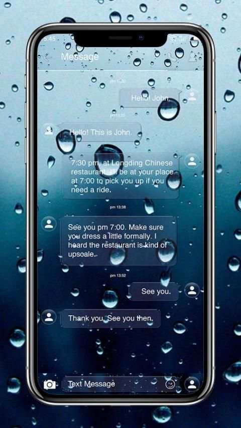 Water Screen - One Sms screenshot 6
