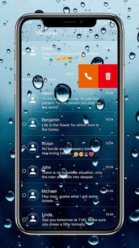Water Screen - One Sms screenshot 7