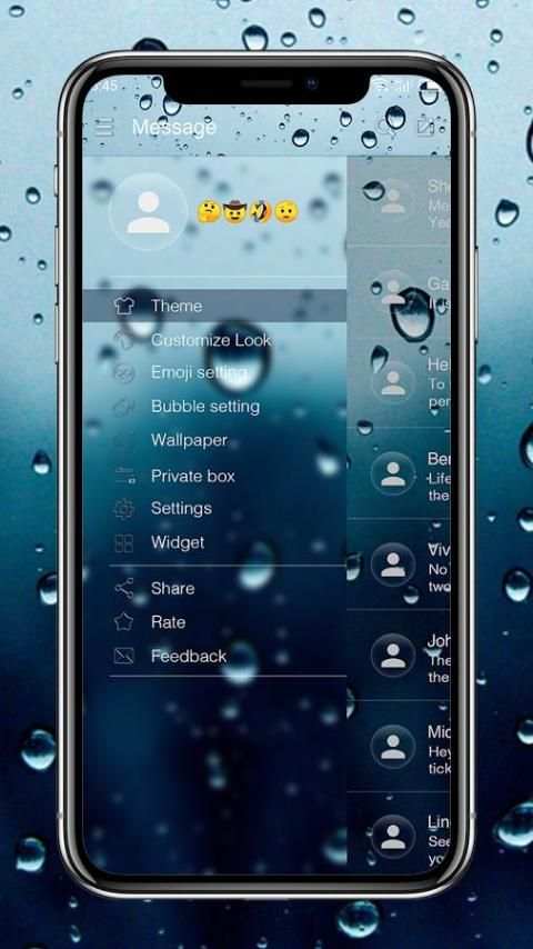Water Screen - One Sms screenshot 3