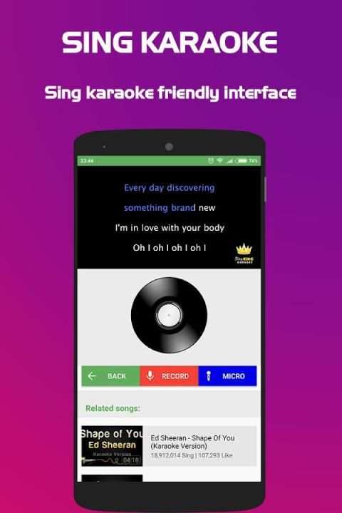 Sing Karaoke - Record 2018 screenshot 2