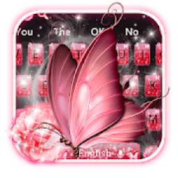 Pink Butterfly Keyboard Theme