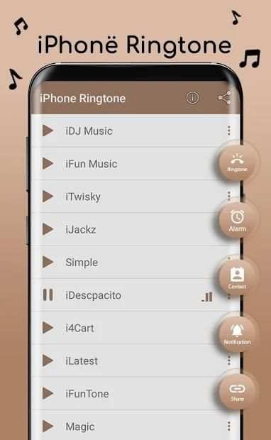 Ringtone for iPhone in Android स्क्रीनशॉट 2
