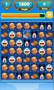Cartoon Match 3 Games Mickey Upin Doraemon screenshot 1