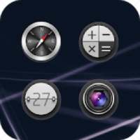 Round Silver Metal Texture Icon Pack-Business Man