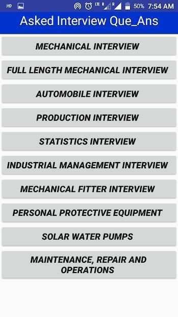 Mechanical Engineering Interview Question Answer screenshot 5