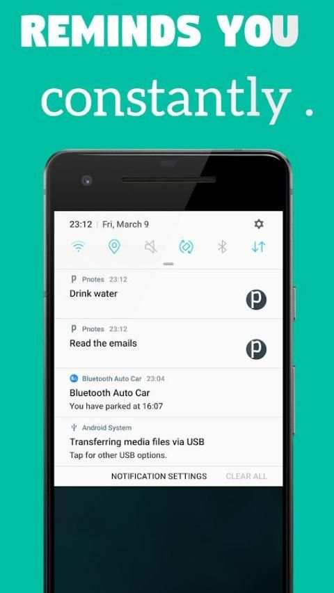 Pnotes - persistent notes in notification screenshot 2