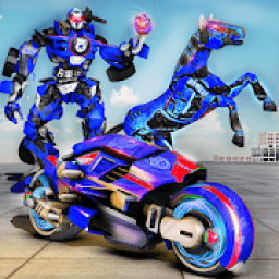 US Robot Police Bike Horse Robot Transformation icon