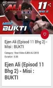 New Video EJEN ALI 2018 3 تصوير الشاشة