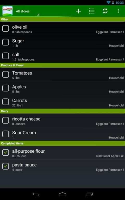 ShopGlider Shopping List screenshot 1