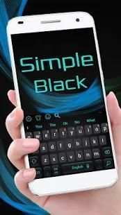 Simple Cool Black Keyboard Theme स्क्रीनशॉट 4