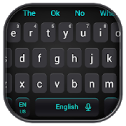 Simple Cool Black Keyboard Theme आइकन