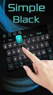 Simple Cool Black Keyboard Theme स्क्रीनशॉट 3