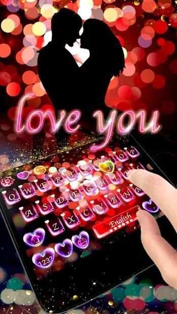 Love You Keyboard Theme स्क्रीनशॉट 2