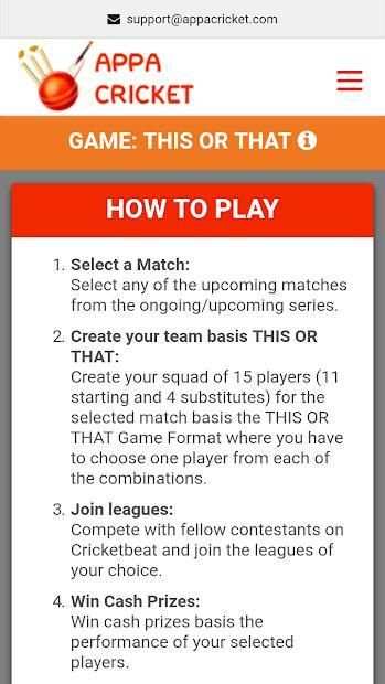 Appacricket Fantacy Cricket screenshot 4