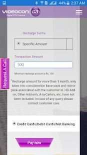 Videocon d2h Recharge Online स्क्रीनशॉट 6