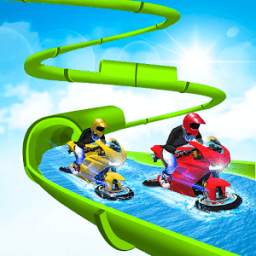 Water Slider Bike Stunt : Tricky Bike Water Race