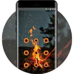 dark flame smoke lock theme आइकन