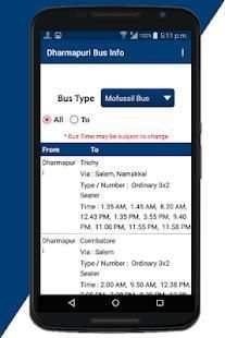 Dharmapuri Bus Info screenshot 2