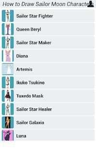 How to Draw Sailor Moon Characters screenshot 9