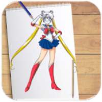 How to Draw Sailor Moon Characters on 9Apps