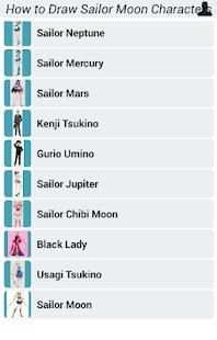 How to Draw Sailor Moon Characters screenshot 7