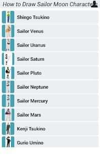 How to Draw Sailor Moon Characters screenshot 8