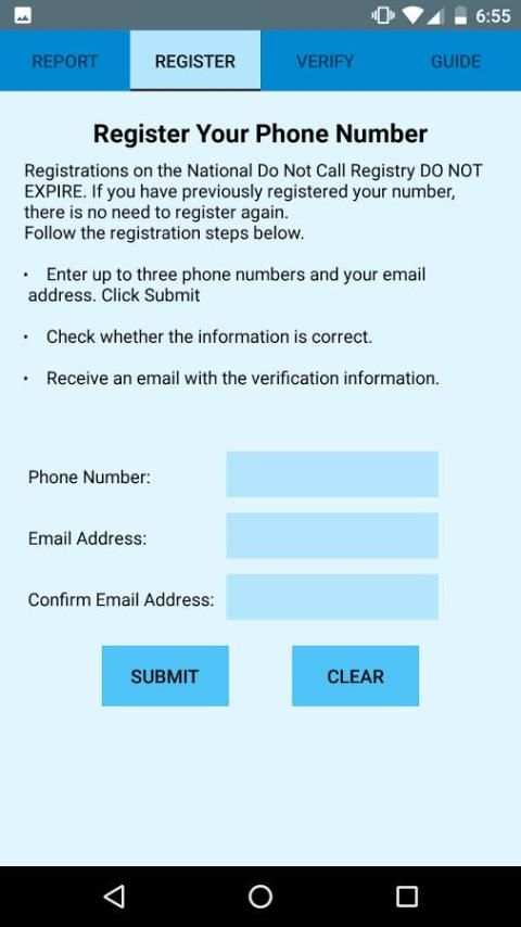 Spam Reporter - Do Not Call Registry screenshot 4