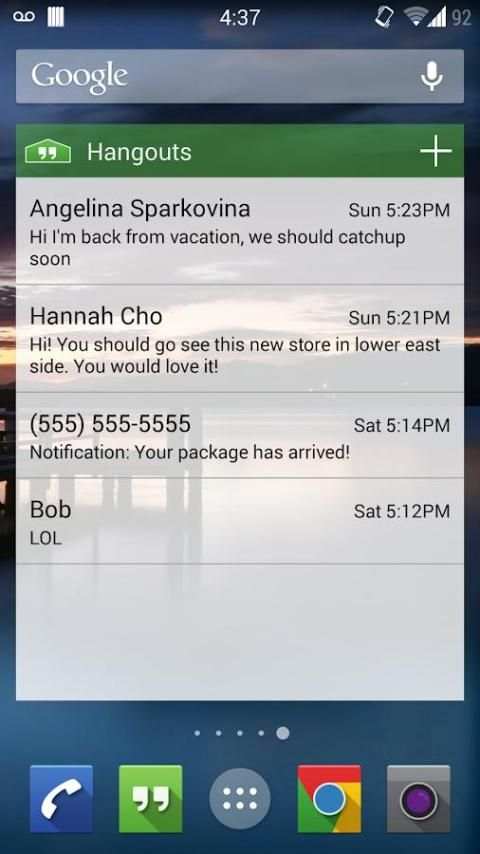 Hangouts Widget screenshot 5