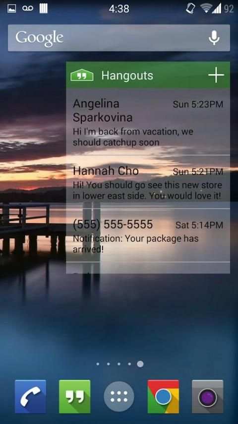 Hangouts Widget screenshot 1