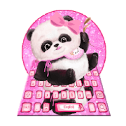 ikon Keyboard Panda Bayi Merah Muda
