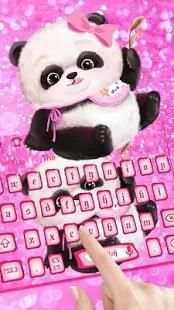 Keyboard Panda Bayi Merah Muda screenshot 2