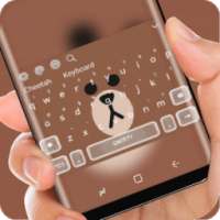 Brown Bear love White Rabbit Keyboard on 9Apps