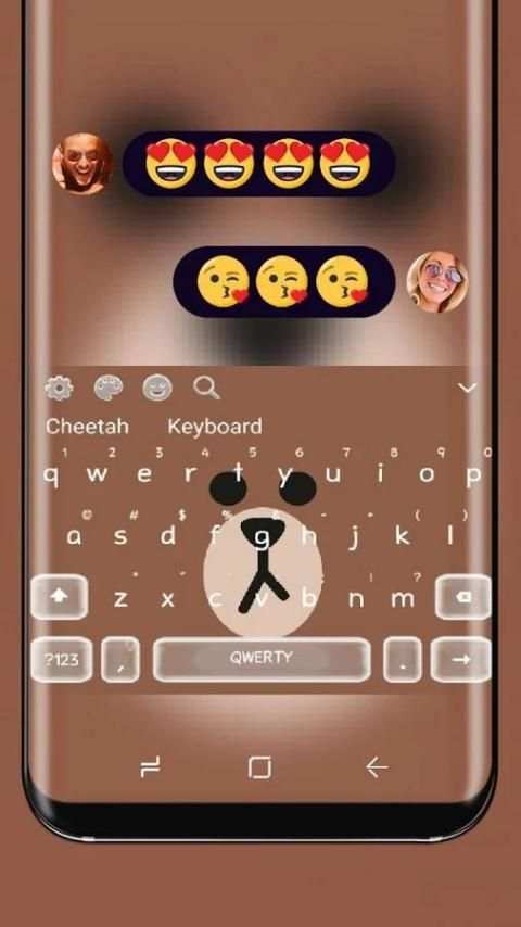 Brown Bear love White Rabbit Keyboard screenshot 3