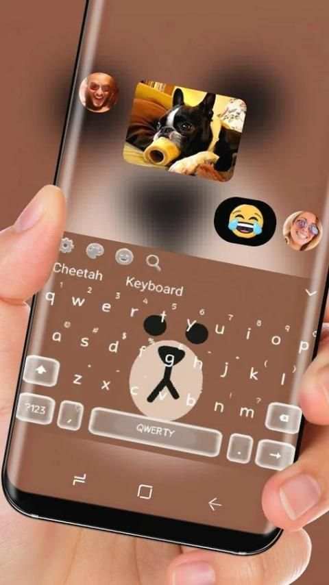 Brown Bear love White Rabbit Keyboard screenshot 1