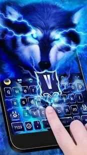 3D Wolf Keyboard Theme & Blue Lightning Keyboard screenshot 3