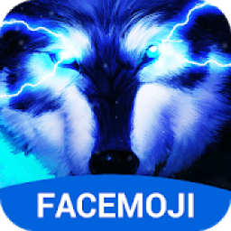 ikon 3D Wolf Keyboard Theme &amp; Blue Lightning Keyboard