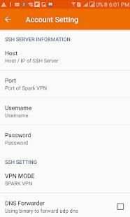 Spark VPN - (SSH/Proxy/VPN) screenshot 2