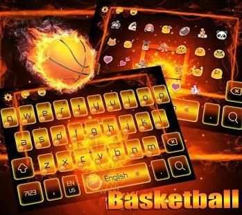 Basketball api keyboard tema Basketball Fire screenshot 2
