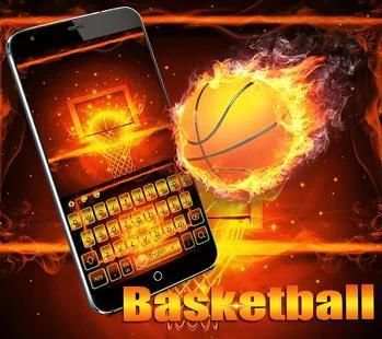 Basketball api keyboard tema Basketball Fire screenshot 1